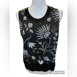 Athleta black and white floral sleeveless “silky like” tank.  Size medium
